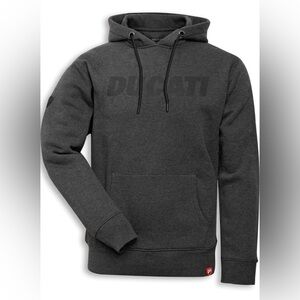 DUCATI PERFORMANCE Men's Hooded Pullover‎ Anthracite Gray Sweatshirt Logo Size M